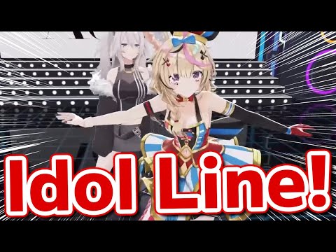 Polka panics and hides Botan making weird movement【Hololive】