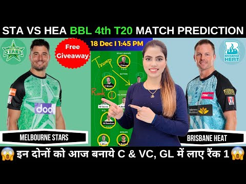 STA vs HEA Dream11 Prediction Today | Melbourne Stars vs Brisbane Heat BBL 2024 | Fantasy Cricball