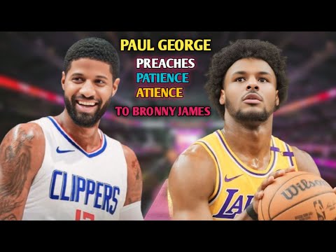 Paul George preaches patience for Lakers rookie Bronny James?. 😊 bronny James 🤕