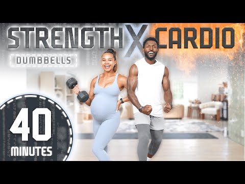 40 Minute Dumbbell Strength & Cardio Workout (Full Body Conditioning/ All Standing)