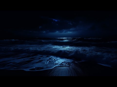 Gentle Ocean Waves for Sleeping | Relaxing Tropical Beach at Night for Sleeping