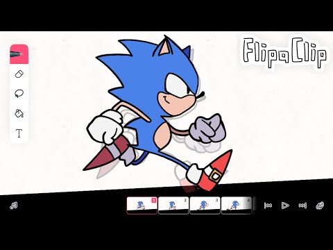 Sonic The Hedgehog Flipaclip Animation Process