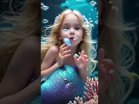 A Baby Mermaid’s Heartwarming Reunion 🧜‍♀️✨ | A Tale of Love and Rescue #mermaid #sea#baby mermaid