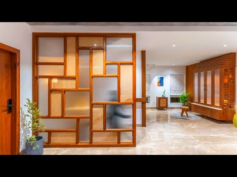 Living Room Partition Wall Design | Room Wall Partition Interior Design | Wooden Room Separator