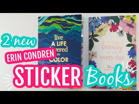 2 New Erin Condren Sticker Books - Layers and Flower Power