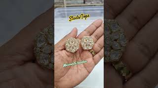 moissanite kundan studs#explorepage #jewelleryblogger #necklace #shortsvideo #bangle #jewelry #reels