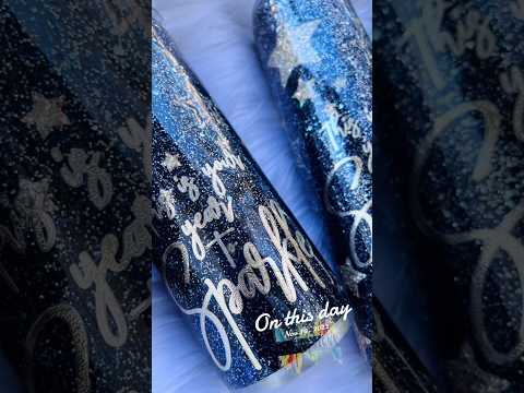 New Year’s Tumbler Design: Full video in my Winter Playlist! #newyear #diy #epoxy #tumbler #resin