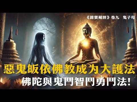 【因果故事】惡鬼皈依佛教成為大護法 ，佛陀與鬼鬥智鬥勇鬥法 ｜有福報Bliss for you