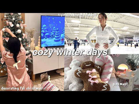 cozy winter days: decorating my apartment, shopping, ice skating classes, preparing for christmas!!