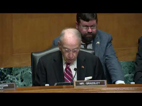 Grassley Questions Witnesses on Remote Sales Tax Collection Issues