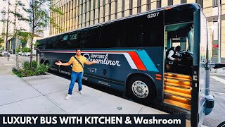 America's MOST LUXURIOUS FIRST CLASS Bus Journey with Washroom Onboard |Expensive Bus from NYC to DC