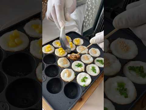 Watched how chef made kanom krok at Devasom Hua Him Resort #thaidessert #thaifood #thailand #huahin