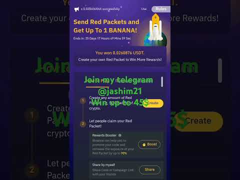 Send Red Packets and Get Up To 1 BANANA=45$