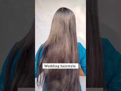 Try this wedding open hairstyle with pearl/#hacks #hairstyle #hair #hairtutorial #shorts #viral