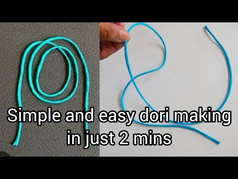 how to make thin dori / dori for kurti and blouse/ easy dori making in just 2 mins #dorimaking