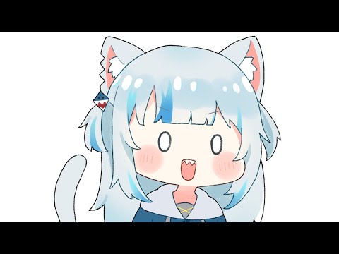 【手描き】日本語勉強中に突然脳死するぐらちゃん【ホロライブ/がうるぐら】