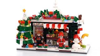 FunWhole Christmas Newsstand + lights reviewed! LEGO-compatible #NOTsponsored F9055