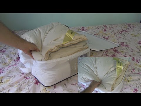 Jysk Kronborg Goose Down Duvet Loftet 135x200 cm Gold Unboxing and Test