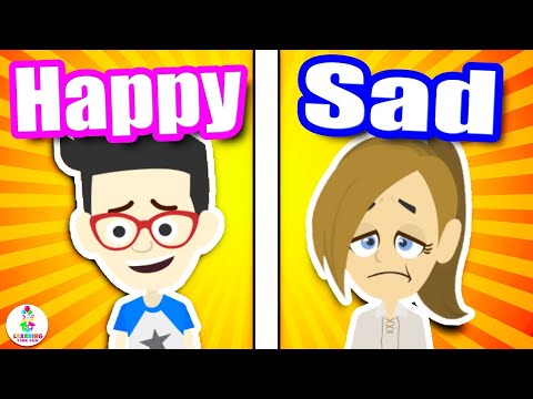 HAPPY or SAD? Compare & Contrast OPPOSITES for KIDS! (Toddler Learning Videos)