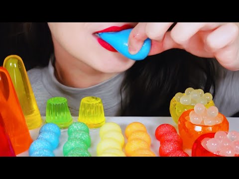 ASMR Rainbow Jelly, Gummy Balls Eating Vlog, Mukbang 레인보우 젤리, 젤리볼 먹기 @SugarHiASMR