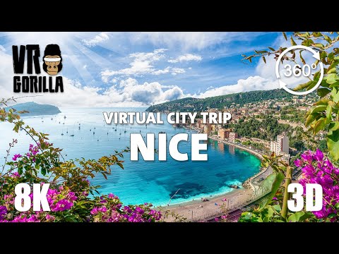 Nice, France Guided Tour in 360 VR (short) - Virtual City Trip - 8K Stereoscopic 360 Video