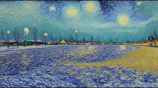 Chill and Synthwave in Van Gogh Style