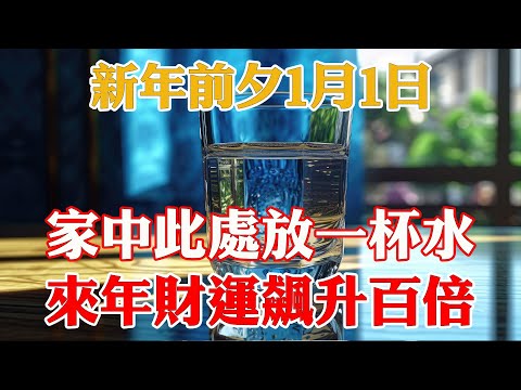 新年前夕(1月1日),家中此處放水一杯，來年財運飆升百倍秘笈！【佛語】#運勢 #風水 #佛教 #生肖 #佛語