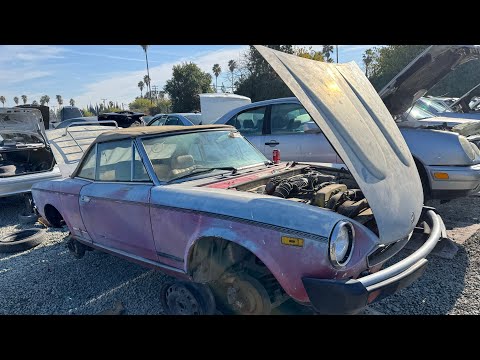 1980 Fiat Spider at Junkyard in California