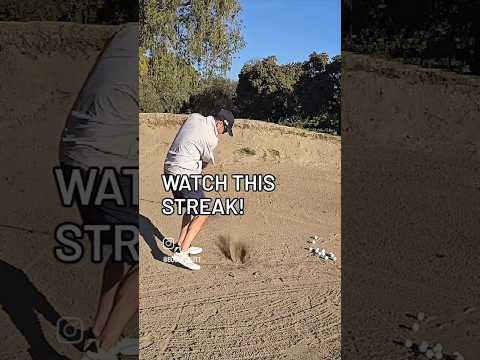 15 bunker shots, watch the streak! #golf #bunker #shortgame