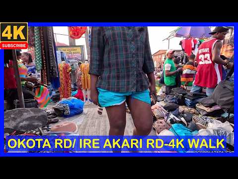 🇳🇬🚶‍♂️ **Exploring Okota & Ire Akari Road - Lagos in Stunning 4K | Africa’s Largest City**