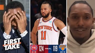 FIRST TAKE | "NY are pretenders!" - Lou Williams roasts Stephen A. after Pistons beat Knicks 124-119