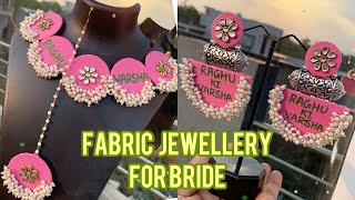 How to make fabric jewellery ? | fabric jewellery making At Home | Handmade jewellery making at home