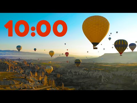 10 Minute Relaxing Timer |  Stunning Cappadocia Hot Air Balloons | 4K