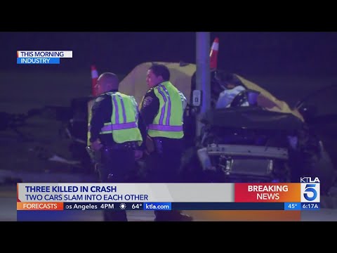 3 dead in brutal two-car crash in City of Industry, driver arrested 