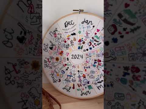 2024 #stitchjournal is complete! Full tutorial coming soon #embroidery #hoopembroidery #diy #crafty