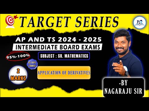 Application derivatives Class 11 one shot Nagaraju sir || IPE 2025 || PHYSICS IN TELUGU || #maths