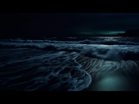 Calm Ocean Sounds for Sleeping | Relaxing Tropical Beach at Night for Sleeping | 24 Hours