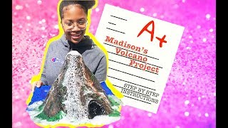 HOW TO MAKE A VOLCANO / SCIENCE FAIR SCHOOL PROJECT