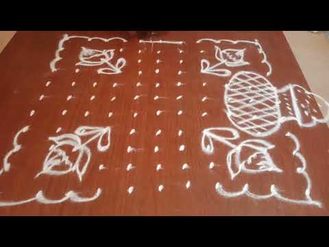 2 sankranthi special rangoli design/ #tranding#viral#sankranthispecialrangoli#pongalrangolidesign