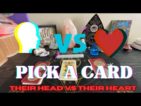 THEIR HEART VS THEIR MIND ❤️🧠 how are they thinking & feeling about you? 🔮 PICK A CARD tarot