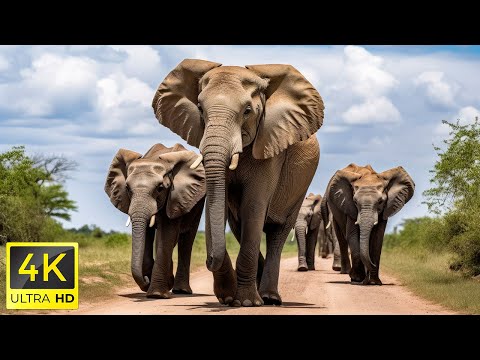 4K African Wildlife: Zimanga Private Park of Africa - Scenic Wildlife Film With Calming Music