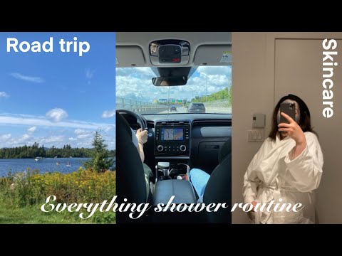 VLOG 58: Everything shower & skincare routine 🧖🏻‍♀️ 🧼 + Roadtrip + Book talk