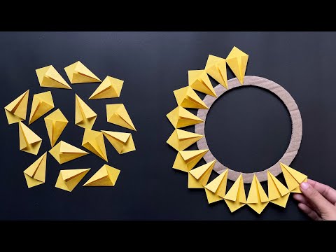 Beautiful paper flower wall hanging craft / Easy and unique wall hanging craft / Sidra art and craft