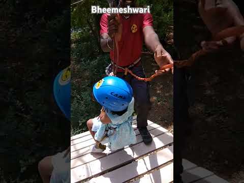 Bangalore's Bheemeshwari: The Ziplining Adventure  #viralshorts #shorts #shortsfeed #viralvideo