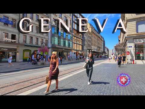 SWITZERLAND GENEVA ✨ Feel the vibrant atmosphere of summer city / Shopping Streets, Lake & Fountain