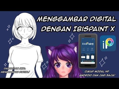 "Tutorial menggambar digital dengan Ibispaint x ☝️ memakai jari !"