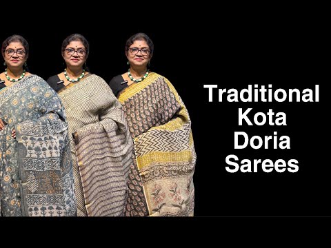 Kota Doria Saree Collection|Pure Kota Doria Saree|Kota Doria Handblock Saree|Bansuri Boutique #kota