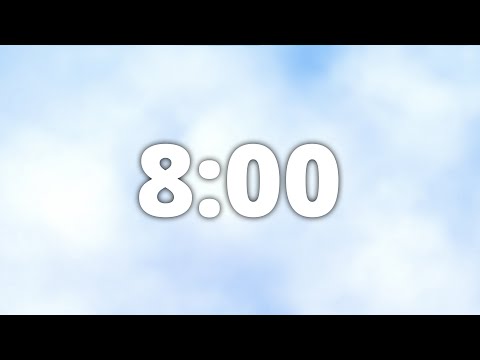 8 Minute Countdown Timer with Alarm | ☁ Soft Clouds ☁