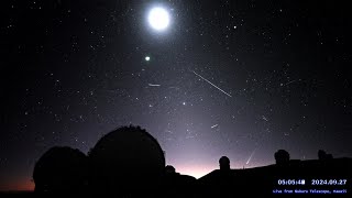 ハワイ・マウナケア星空ライブカメラ 2024年9月27日UTの流星ダイジェスト/Meteors over Maunakea, Hawaii, Sep 27, 2024 UT：彗星見えます。