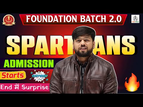 VERSION 2.0 : SPARTANS FOUNDATION 2025 BATCH FOR SSC CGL 2025 ! MATHS! SUPRISE AT THE END OF VIDEO !